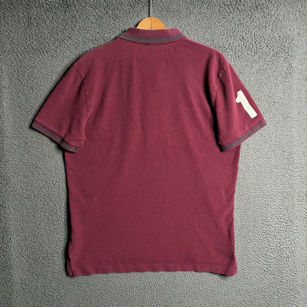 Ralph Lauren Rugby Logo 2004 Men’s Maroon Polo Shirt Size Large Old Money - Picture 16 of 16
